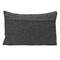Hello Honey® Charcoal & Natural Cotton Blend Lumbar Pillow with Jute Embroidery